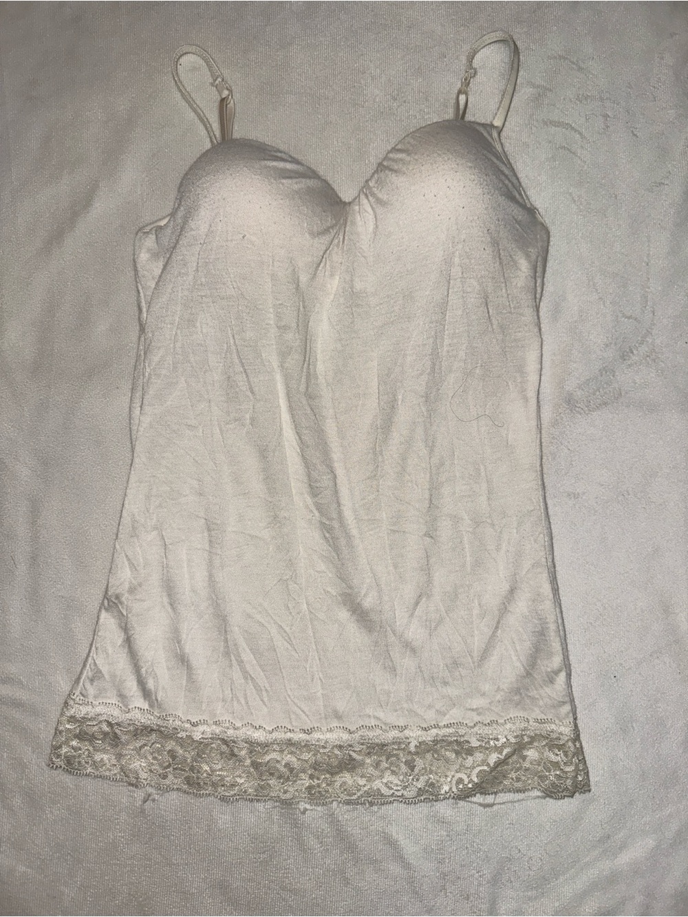 Energie Ivory Satin Lace Corset Cami Top Size Small Y2K